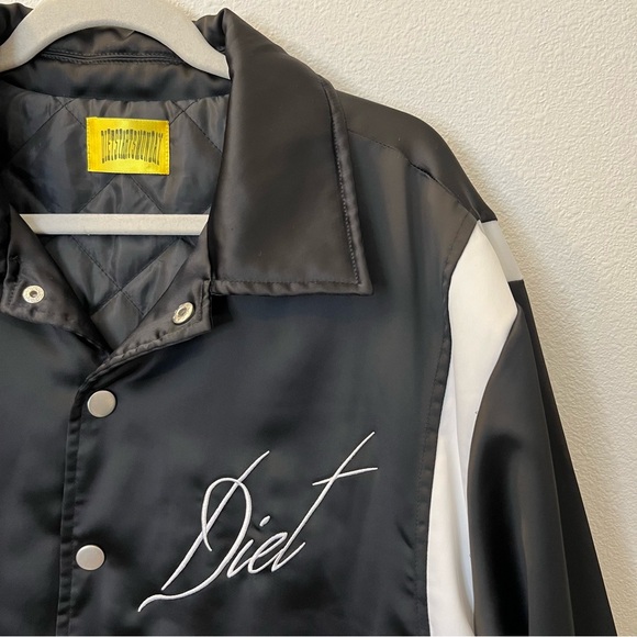 Diet Starts Monday Men’s Bomber Jacket, Black, Size L. 0090. - Picture 7 of 7